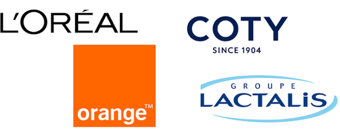 Consumer & telecom clients: L'Oréal, Coty, Orange, Groupe Lactalis